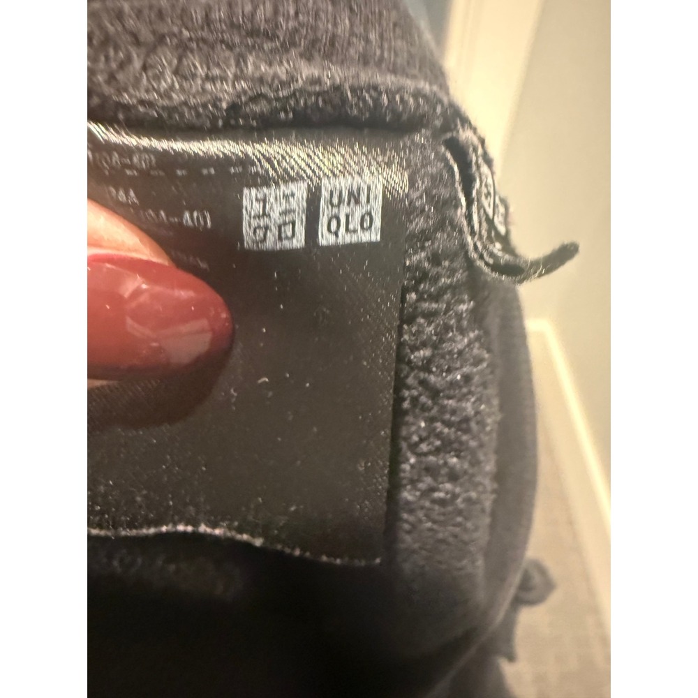 Uniqlo Black Jogger Sweatpants Women Size L Drawstring Comfort Casual - Picture 3 of 6